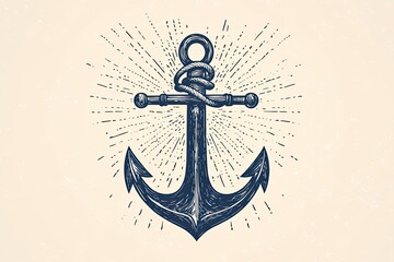 Nautical anchor graphic design