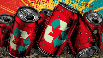 trash tin cans ecology recycling