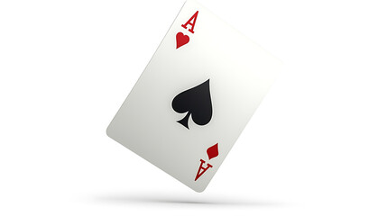 Ace of spades playing card design for games and isolated on white background card gambling game graphic ace card deck