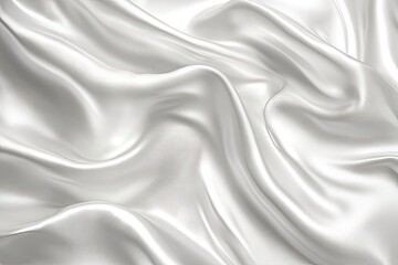 Obraz premium Smooth, flowing white fabric. Detailed, luxurious folds