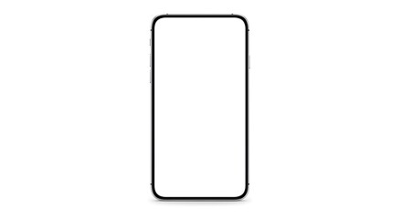 Modern smartphone with blank screen for digital interface display