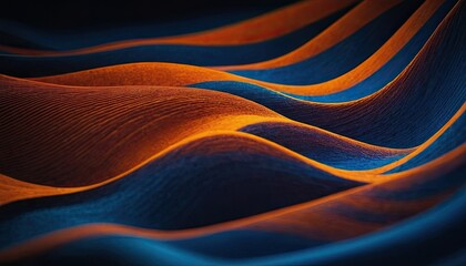 A blue and orange wavy lines
2