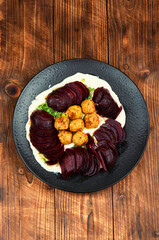 Plate of falafel balls.