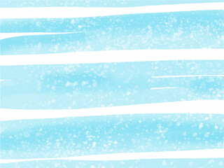 青空のような水面のようなイメージの手描きストライプ。水彩風テクスチャー。筆のタッチ。滑らかなグラデーション。キラキラした粒子。