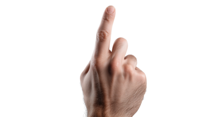 A set of expressive hands in pointing gesture with clean lighting and texture, isolated on a transparent background