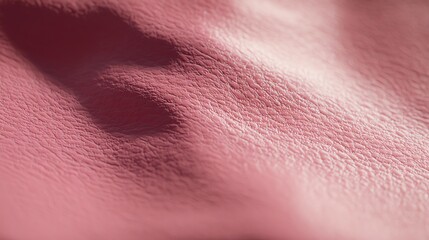 Ultra-photorealistic flat pink leather texture on a table, shot from above with soft shadowed lighting and a pink spotlight. 8K, seamless, and highly detailed for premium designs.