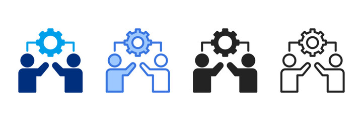 Teamwork  Icon Set Different Style Collection 