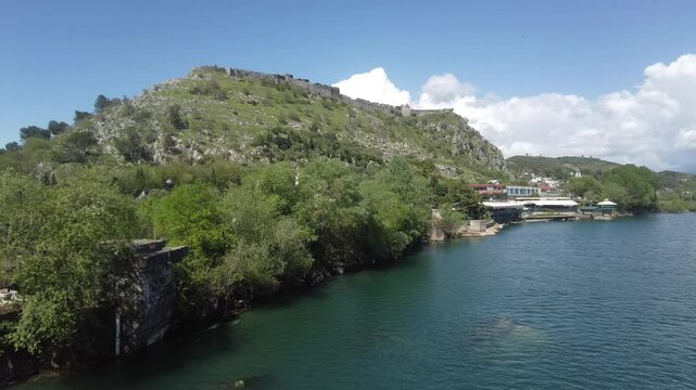Buna river and surrounding of Shkodra lake in Alabnia