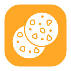 Fototapeta premium Chocolate Chip Cookie Icon