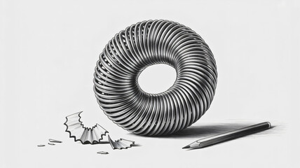 Spiral metal coil wire doodle hand-drawn flexible coils for vapes or motors