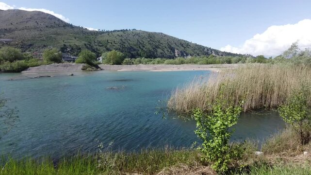 Buna river and surrounding of Shkodra lake in Alabnia