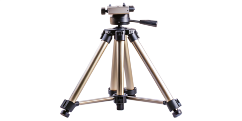 camera tripod stand isolated on white background