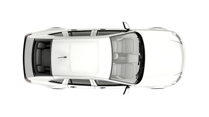 car top view isolated on white background
