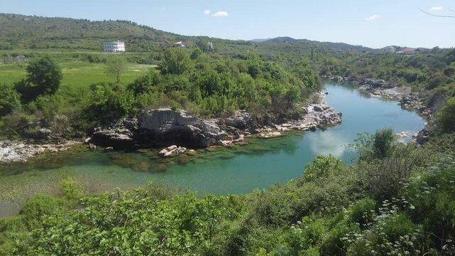 Mesi bridge and Kiri river in Albania