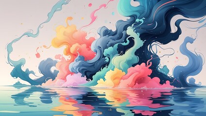 abstract watercolor painting