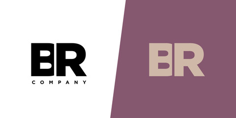 Letter B and R, BR logo design template. Minimal monogram initial based logotype. © SolaruS