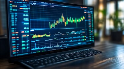 Stock Market Data on Computer Screen