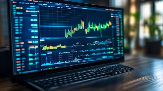 Stock Market Data on Computer Screen