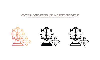 Fair Direction icon design with white background stock illustration