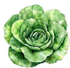 Fototapeta premium cabbage watercolor illustration art 