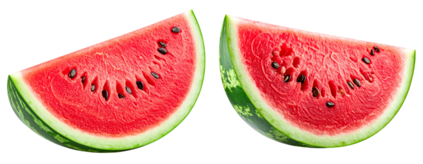 Classic Watermelon Wedge for Summer Design, PNG Cutout