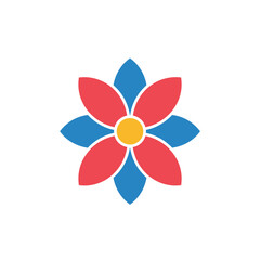 Colorful Geometric Flower Design