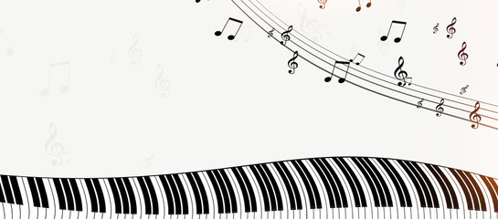 classic music piano banner