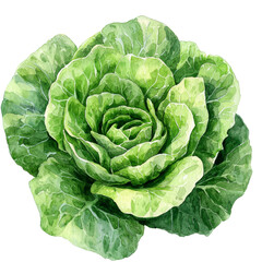 Obraz premium cabbage watercolor illustration art 