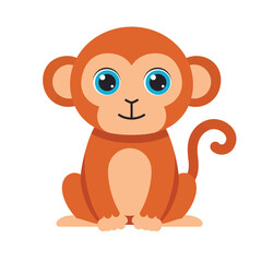 Cute Cartoon Monkey Illustration