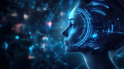 AI-Powered Holographic Interface Scanning Futuristic