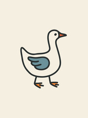 Simple white goose