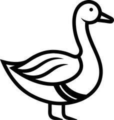 vector illustration of cartoon duck