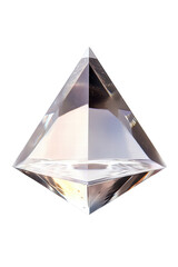 Isolated Clear Glass Pyramid