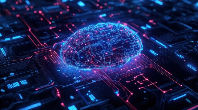Futuristic Brain Chip with Digital Circuit Connection