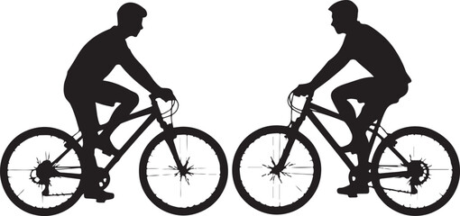 Obraz premium “Mountain Bike SVG Bundle | Off-Road Cycling Silhouettes & Adventure Clipart for Outdoor Sports”“MTB Vector Pack | Mountain Biking, Trail Riding & Extreme Cycling Silhouettes for Logos & Apparel”