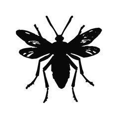 Insect silhouette vector illustration