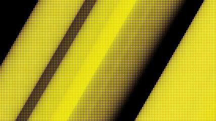 Abstract yellow halftone dots with black gradient stripes dynamic pattern ideal for modern poster flyer digital art and worldwide celebration like new year or carnival themed designs