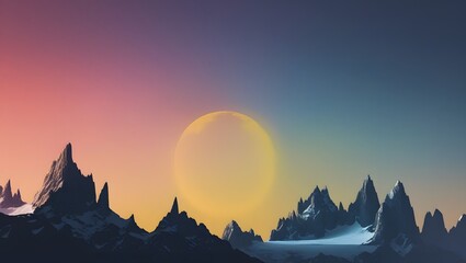 Sunset landscape view 