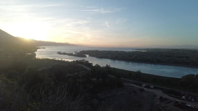 panorama in Shkodra region , Albania