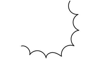 シンプルな手書きふきだし ベクター