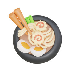Asian Food 3D icon illustration