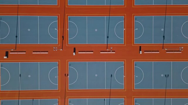 Top view of multiple netball courts in Canberra