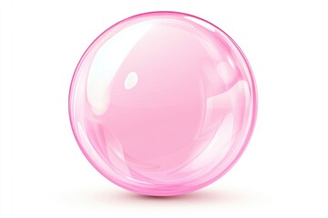 Fototapeta premium Pink, transparent sphere