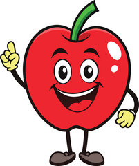 red apple cartoon character