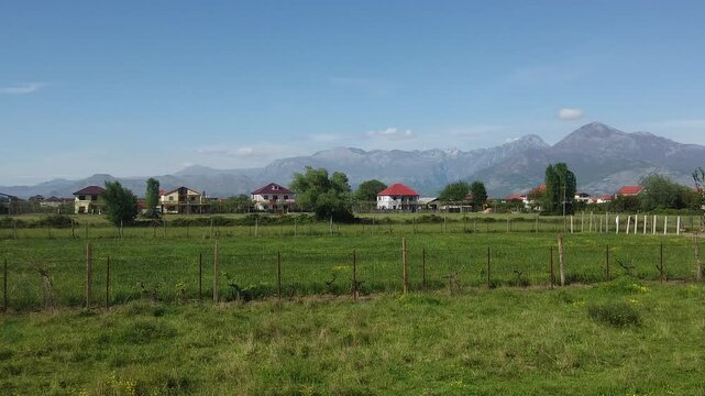 panorama in Shkodra region , Albania