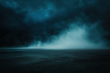 Dark, smoky scene; mysterious, moody atmosphere