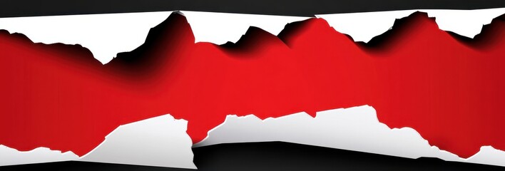 Ripped paper revealing red