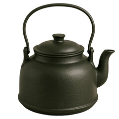 Traditional cast iron kettle with handle