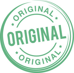 Original Stamp Seal Design in Green | Vector Illustration for Authenticity, Guarantee and Quality Assurance