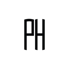 PH monogram logo design letter text name symbol monochrome logotype alphabet character simple logo